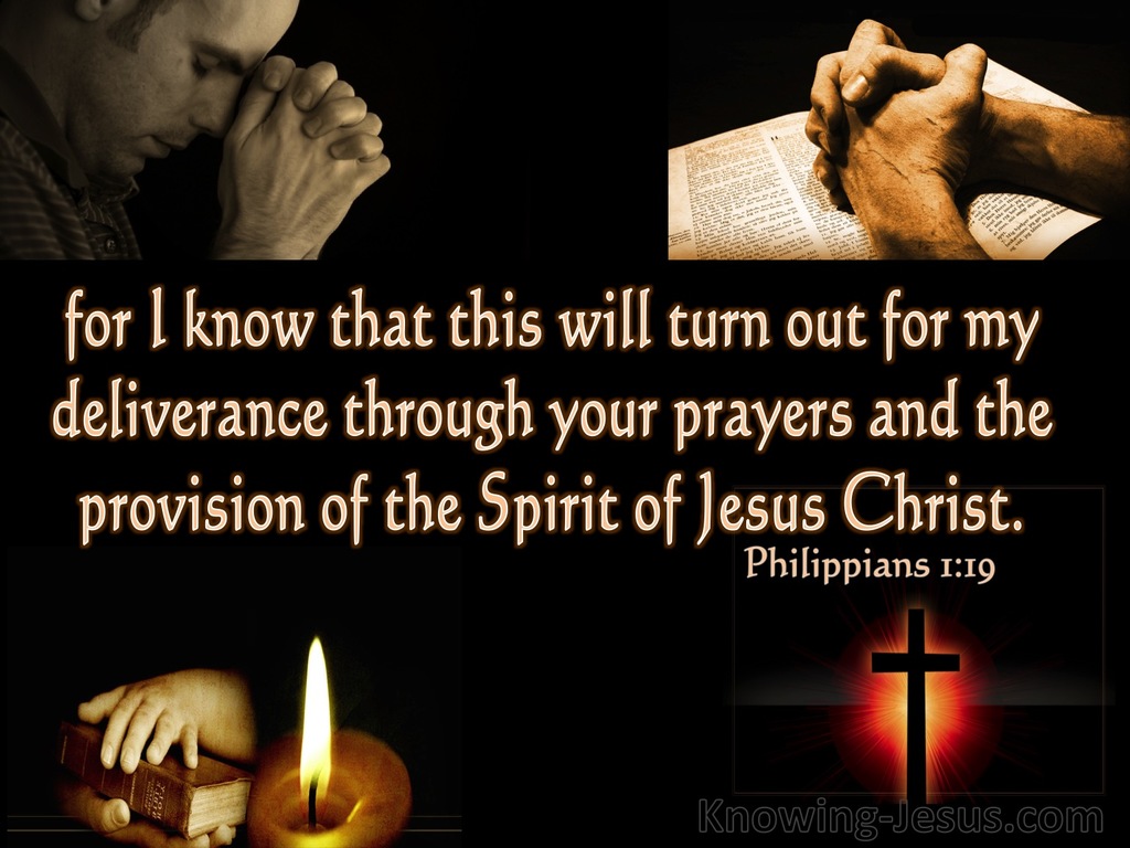 Philippians 1:19 Deliverance Prayer And Christ's Provision (brown)